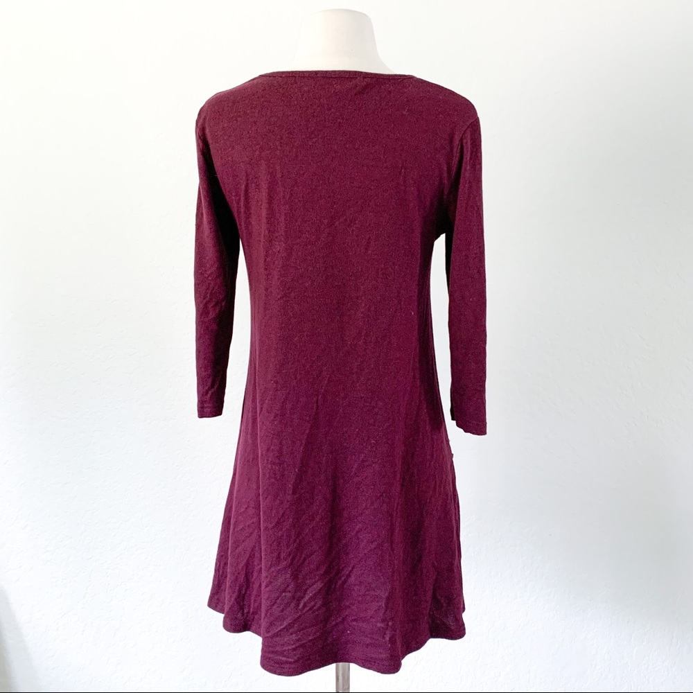 Maroon Sweater Dress - Picture 4 of 12